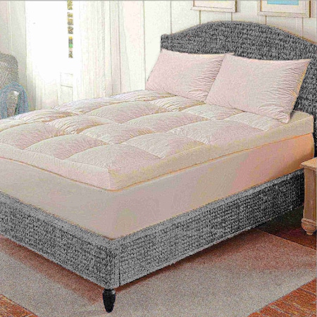 Blue Ridge 5" Overfilled Cotton Cover Featherbed with Bonus Pillow Set, Cal King 706505